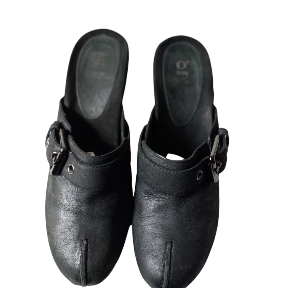 G series buckled mules size 8.5 with wedge heel